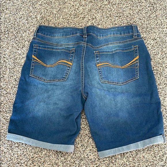 SO Women's Dark Blue Stretchy Denim Bermudas - Picture 8 of 8